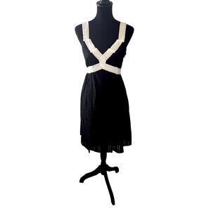 Elegant Black and White Women's Dress